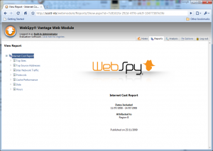 Web Module's Report Cover Page Before Report Logo Change