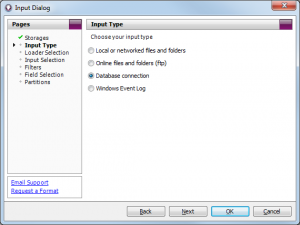 Importing Microsoft Forefront TMG SQL Express Log Files - Select Database Connection