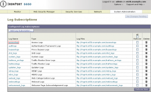 Cisco Web Security Reporting (IronPort) Log Subscription Settings