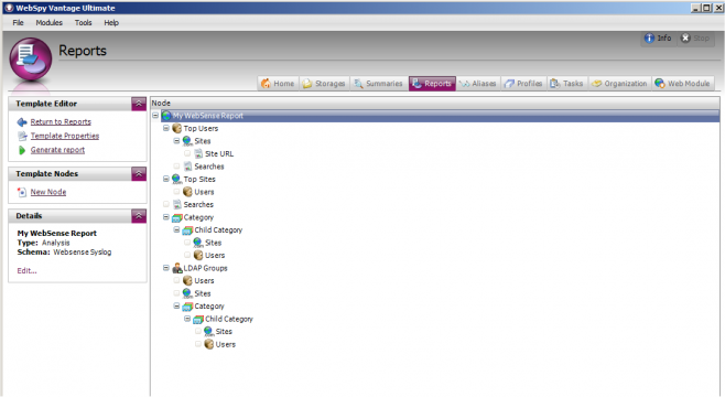 WebSense WebSpy Vantage Report Template