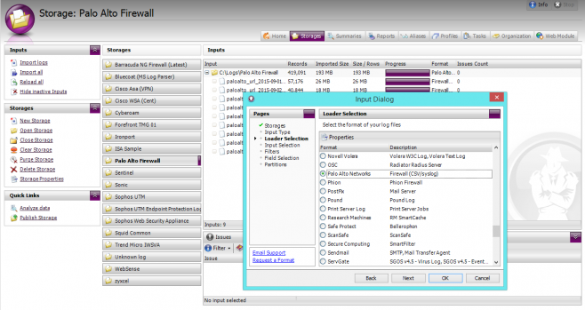 Importing Palo Alto Log Files