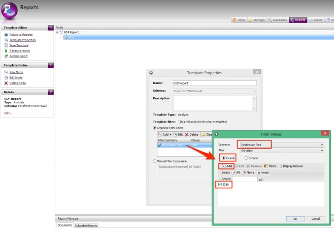 RDP Report - Filtering By RDP Port 3389