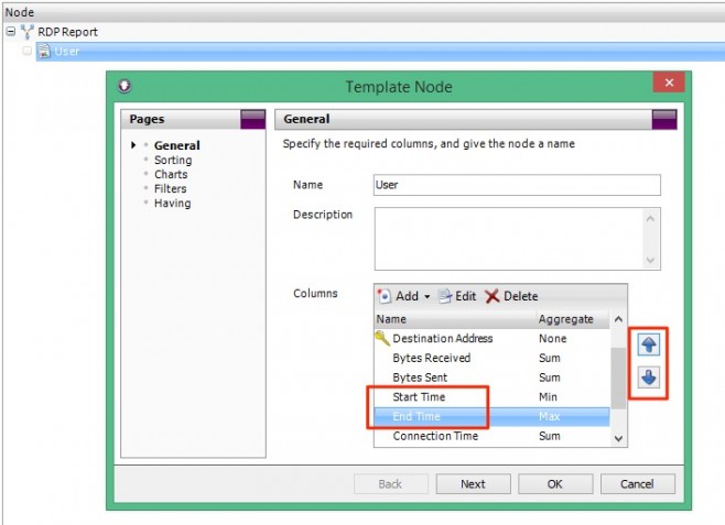 RDP Report - Move Columns To Desired Location