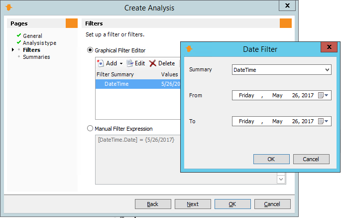 Analysis - Adding a Date Filter