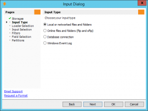 Importing Log Files Wizard - Files, Folders, Databases, FTP SFTP, Windows Event Logs