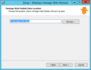Specifying the Vantage Web Module's Data Location