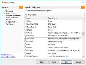 Importing Cisco WSA Log Files using the IronPort Loader in WebSpy Vantage