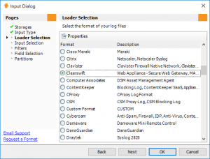 Importing Clearswift SECURE Web Gateway Log Files using the Clearswift Loader in WebSpy Vantage