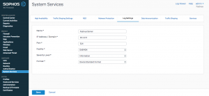 Configuring Sophos XG Logging - Syslog