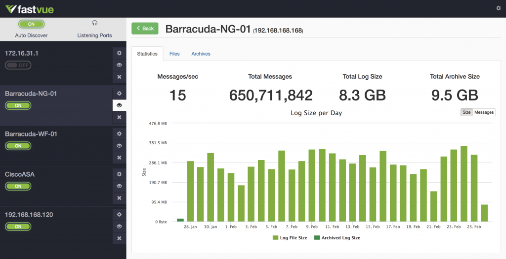 Fastvue Syslog Server for Barracuda