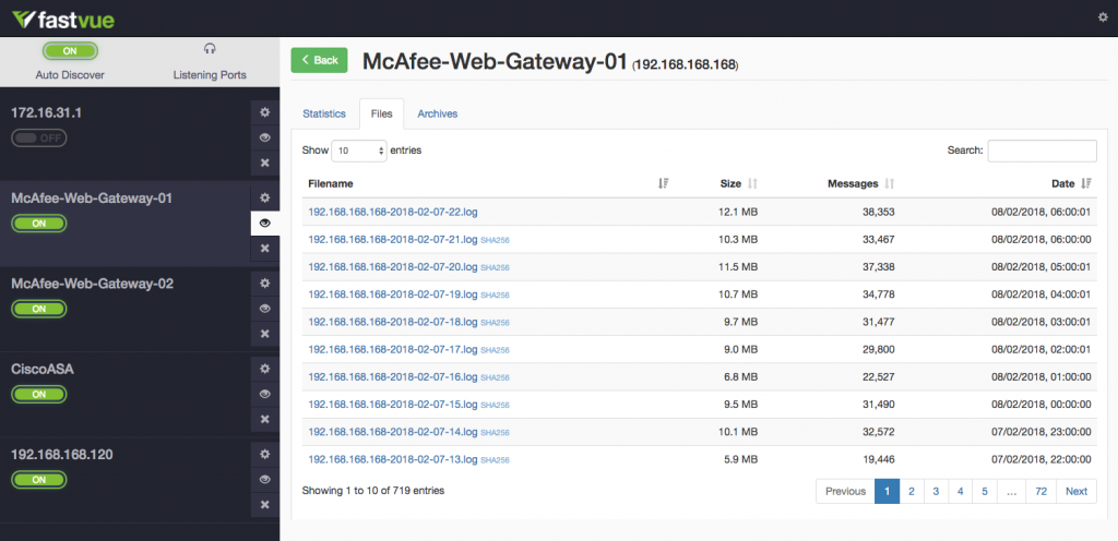 McAfee Web Gateway Syslog Text Files created in Fastvue Syslog